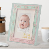 Pastel Floral Pink Mint Picture Frame 台座サイン (インサイチュ)