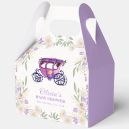 Pastel Floral Princess Carriage Girl Baby Shower  フェイバーボックス