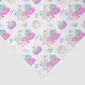 Pastel Floral Pumpkins in Pink, Purple and Blue 薄葉紙 (詳細)