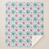 Pastel Floral Seamless Pattern  シェルパブランケット (正面)