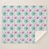 Pastel Floral Seamless Pattern  シェルパブランケット (正面(横))