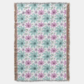 Pastel Floral Seamless Pattern  スローブランケット (正面縦)