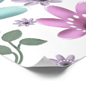 Pastel Floral Seamless Pattern  ポスター (角)