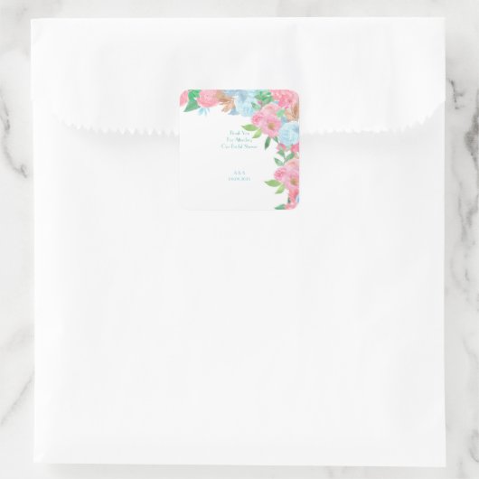 PASTEL FLORAL SPRING SUMMER  スクエアシール (バッグ)