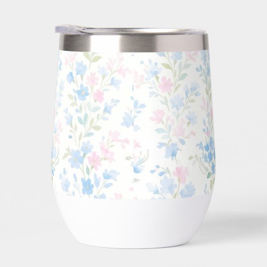 Pastel Floral Thermal Wine Tumbler (右面)