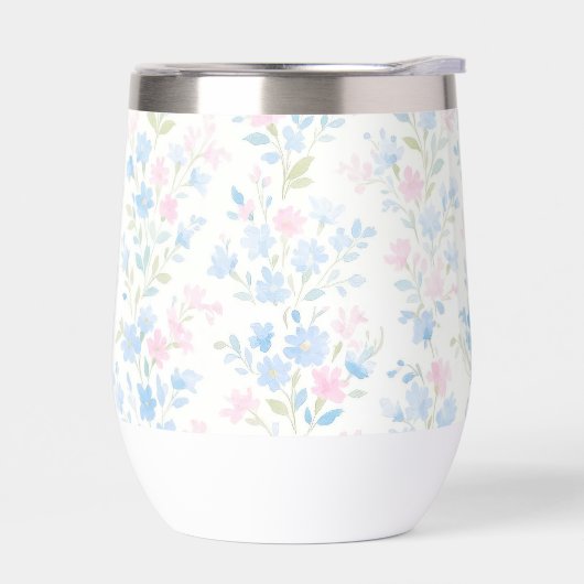 Pastel Floral Thermal Wine Tumbler (左面)