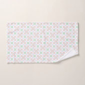 Pastel Floral Tile Pattern with Soft Colors バスタオルセット (ハンドタオル)