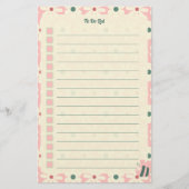 Pastel Floral To Do List Planner Design 便箋 (正面)
