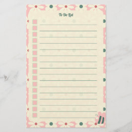 Pastel Floral To Do List Planner Design 便箋