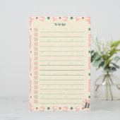 Pastel Floral To Do List Planner Design 便箋 (スタンド正面)