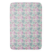Pastel Floral watercolor Pattern  バスマット (正面縦)