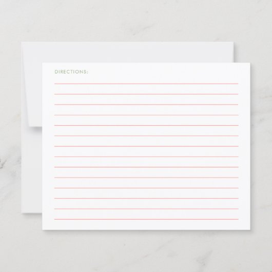 Pastel Floral Whimsical Bridal Shower Recipe Card (裏面)