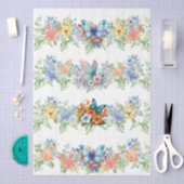 Pastel Florals & Butterflies Decoupage Paper 薄葉紙 (クラフト)