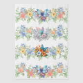 Pastel Florals & Butterflies Decoupage Paper 薄葉紙 (正面)