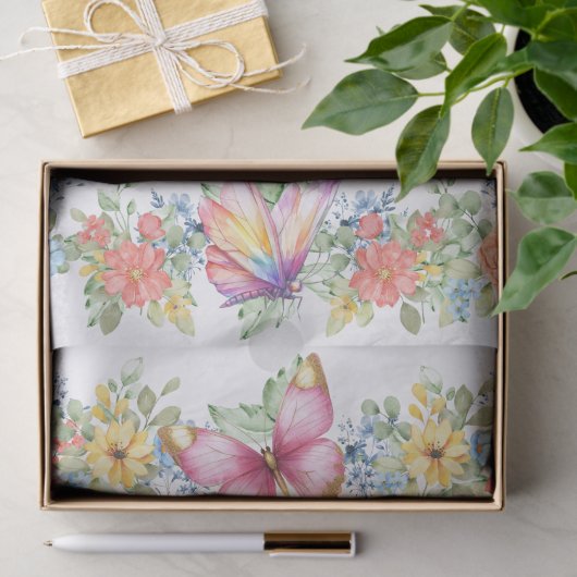 Pastel Florals & Butterflies Decoupage Paper 薄葉紙 (ギフト)