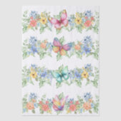 Pastel Florals & Butterflies Decoupage Paper 薄葉紙 (正面)