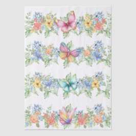 Pastel Florals & Butterflies Decoupage Paper 薄葉紙