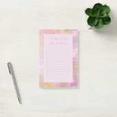 Pastel Florals Chic Script Personalized ポストイット (オフィス)