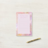 Pastel Florals Chic Script Personalized ポストイット (デスク上)