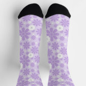 Pastel Florals Pattern LAVENDER ソックス (上部)