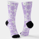 Pastel Florals Pattern LAVENDER ソックス (傾斜あり)