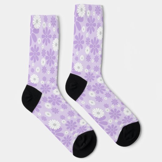 Pastel Florals Pattern LAVENDER ソックス (右)