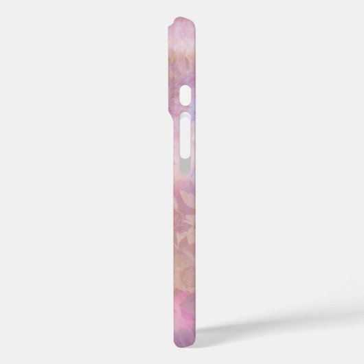 Pastel Florals With Chic Script Monogram Case-Mate iPhoneケース (裏面 / 左)