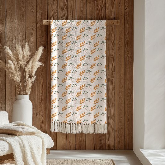 Pastel Flower Blanket 70s Brown Boho Accent フリースブランケット