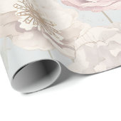 Pastel Flower & Butterfly matte  Wrapping Paper ラッピングペーパー (ロールコーナー)