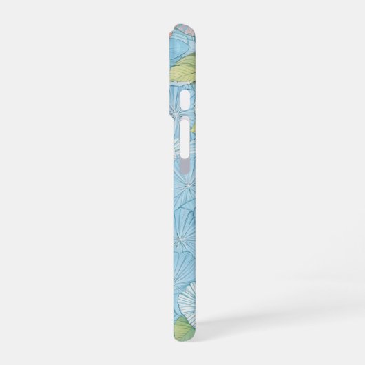 Pastel Flower Floral Pattern Phone Case iPhone 16ケース (左側面)