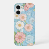 Pastel Flower Floral Pattern Phone Case iPhone 16ケース (裏面)