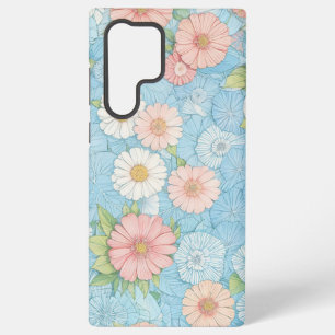 Pastel Flower Floral Pattern Phone Case Samsung Galaxy S22 Ultraケース
