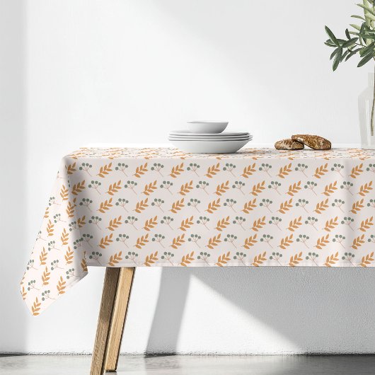 Pastel Flower Tablecloth 70s Brown Boho Accent テーブルクロス