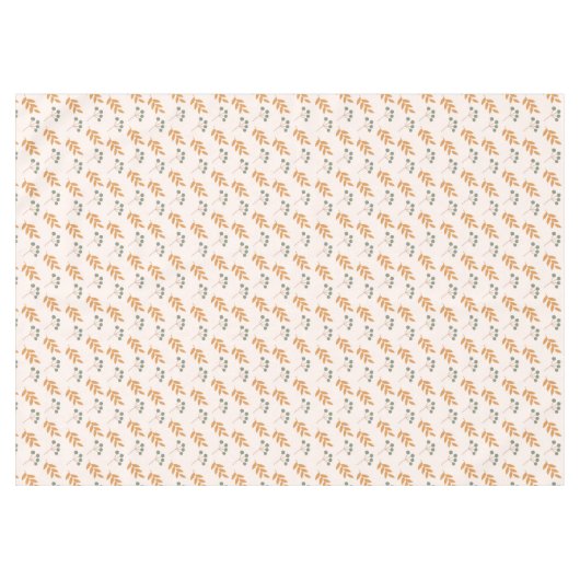 Pastel Flower Tablecloth 70s Brown Boho Accent テーブルクロス (正面(横))