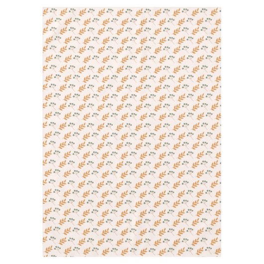 Pastel Flower Tablecloth 70s Brown Boho Accent テーブルクロス (正面)