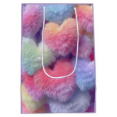 Pastel Fluffy Hearts Gift Bag ミディアムペーパーバッグ (裏面)
