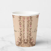 Pastel Font Dusty Glam Rose Gold Quinceanera 紙コップ (右)