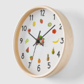 “Pastel Fruit Kitchen Clock – Decorative Wall Cloc 壁時計 (傾斜)