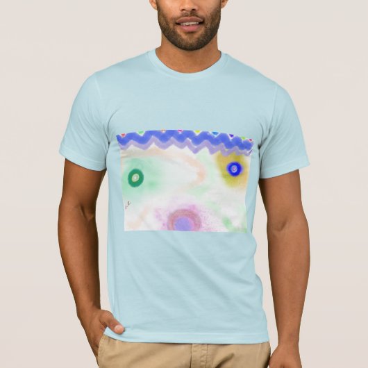 Pastel Galaxies Impressionist Art Men's T-Shirt Tシャツ (正面)