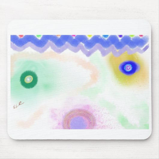 Pastel Galaxies Impressionist Art Mousepad マウスパッド (正面)