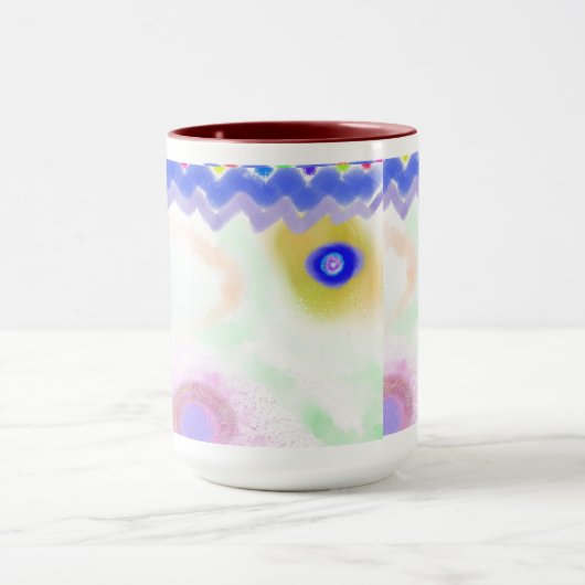 Pastel Galaxies Impressionist Art Mug マグカップ (中央)