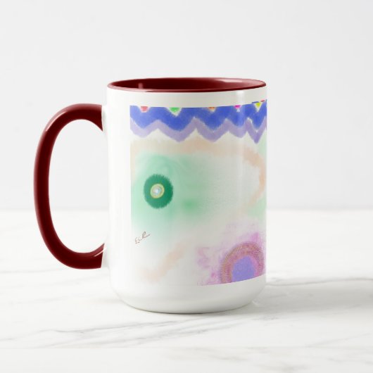 Pastel Galaxies Impressionist Art Mug マグカップ (左)