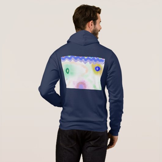 Pastel Galaxies Impressionist Men's Zip-Up Hoodie パーカ (裏面フル)