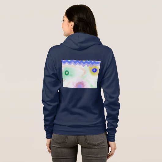 Pastel Galaxies Impressionist Zip-Up Hoodie パーカ (裏面フル)