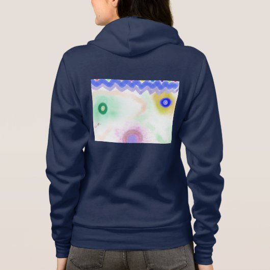 Pastel Galaxies Impressionist Zip-Up Hoodie パーカ (裏面)