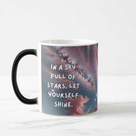 Pastel Galaxy Stars Magic Mug – Shine Bright モーフィングマグカップ (左)