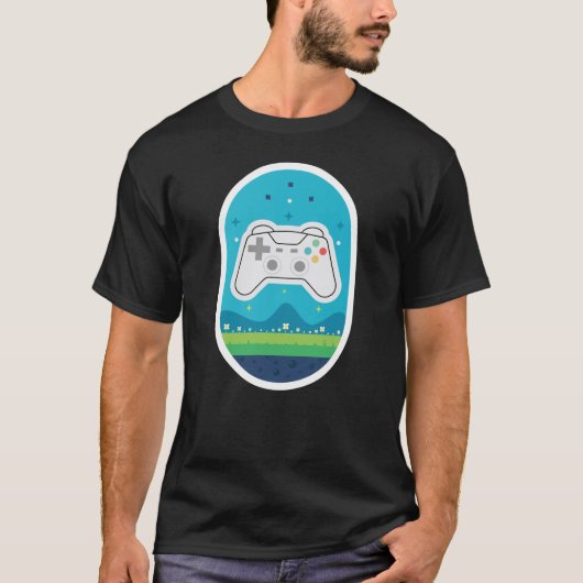 Pastel Gamer Meadow Cute Dreamscape Game Controlle Tシャツ (正面)