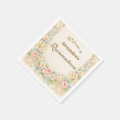 Pastel Garden Baroque Quinceañera スタンダードカクテルナプキン (角)