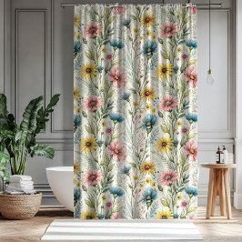 Pastel Garden Curtain Anniversary Gift for Two シャワーカーテン