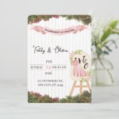 Pastel Garden Engagement Card 招待状 (スタンド正面)